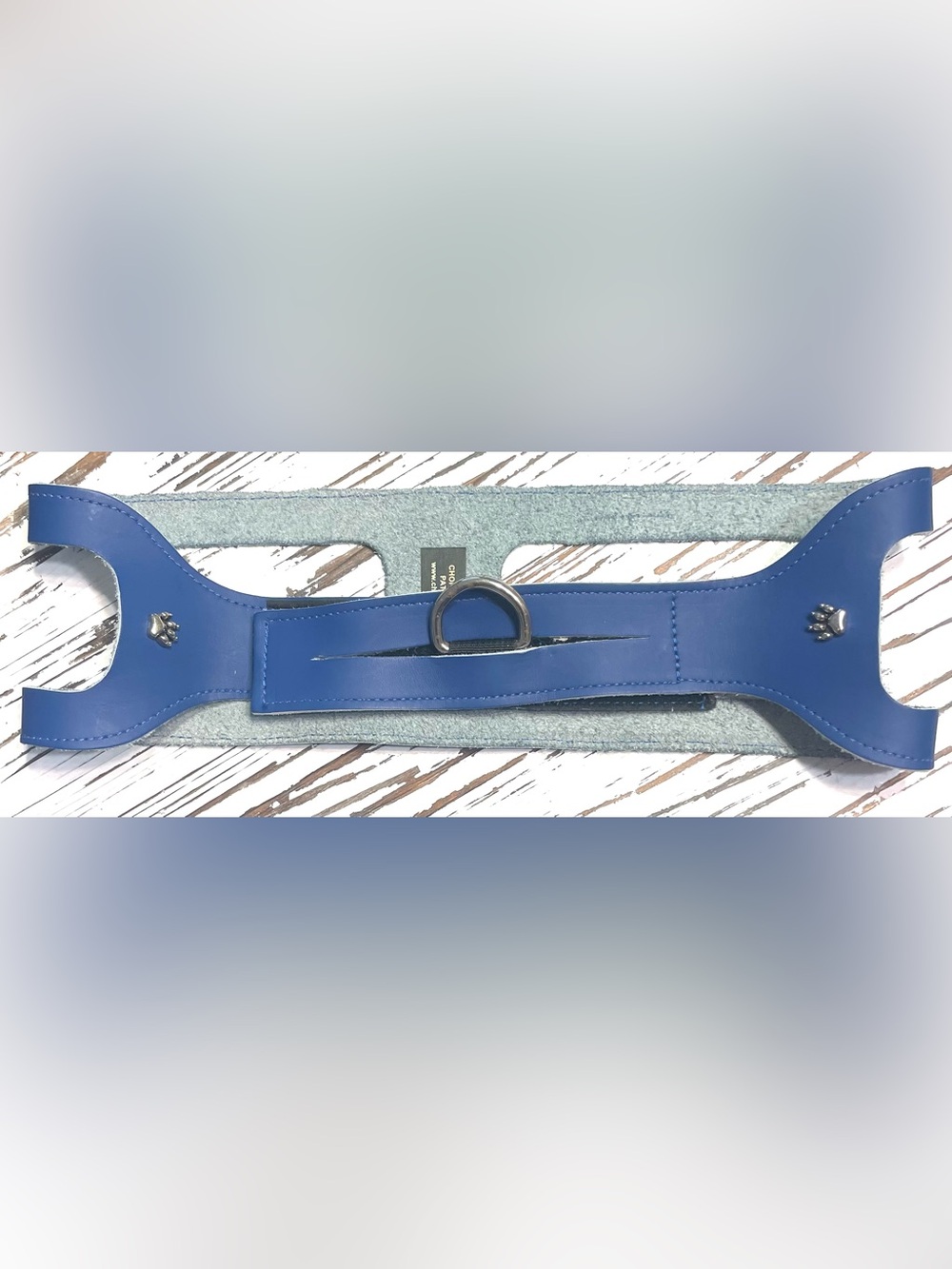 Dark Blue Step-in Choke Free Leather Harness 28 inches
